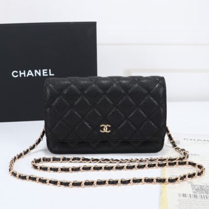 Chanel woc Classic Fortune Crossbody bag caviar with gold hardware Size: W19*H12*D4cm