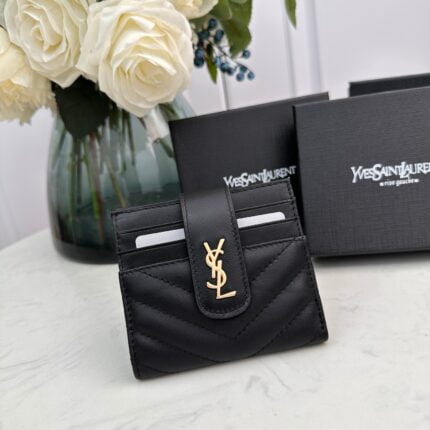 YSL Saint Laurent card leather wallet 608 size: 12*9cm