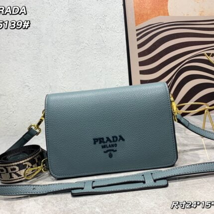 Prada renovate shoulder bag blue 55139 Size:24*15*10.5cm