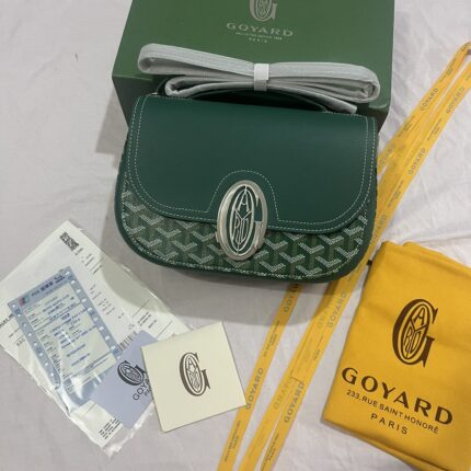Goyard Goyardine Shell bag Green Size: 26*18*8cm