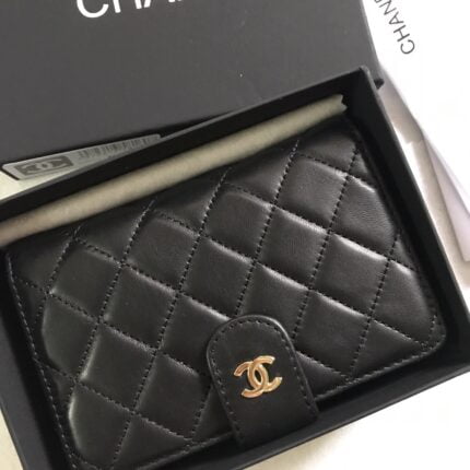 Chanel sheepskin wallet with gold and sliver hardware 50073 size: 15*10cm