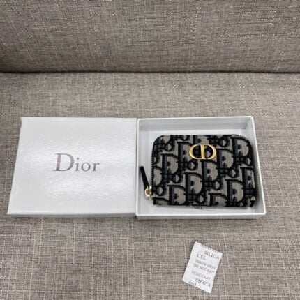 Dior Classic organ card pack with multiple slots Small zipper card bag 6113 size: 11*8*3cm