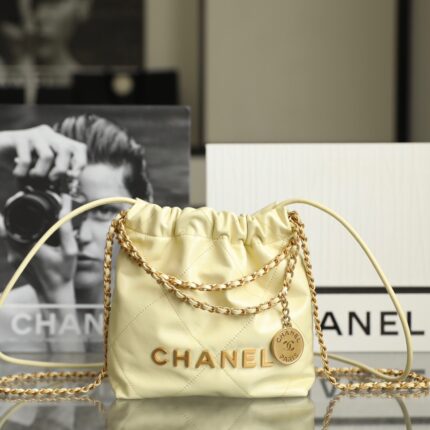 Chanel 𝖬𝗂𝗇𝗂 𝟤𝟤𝖡𝖺𝗀 Bright face calfskin size: 𝟣𝟫*𝟤𝟢*𝟨 𝖼𝗆